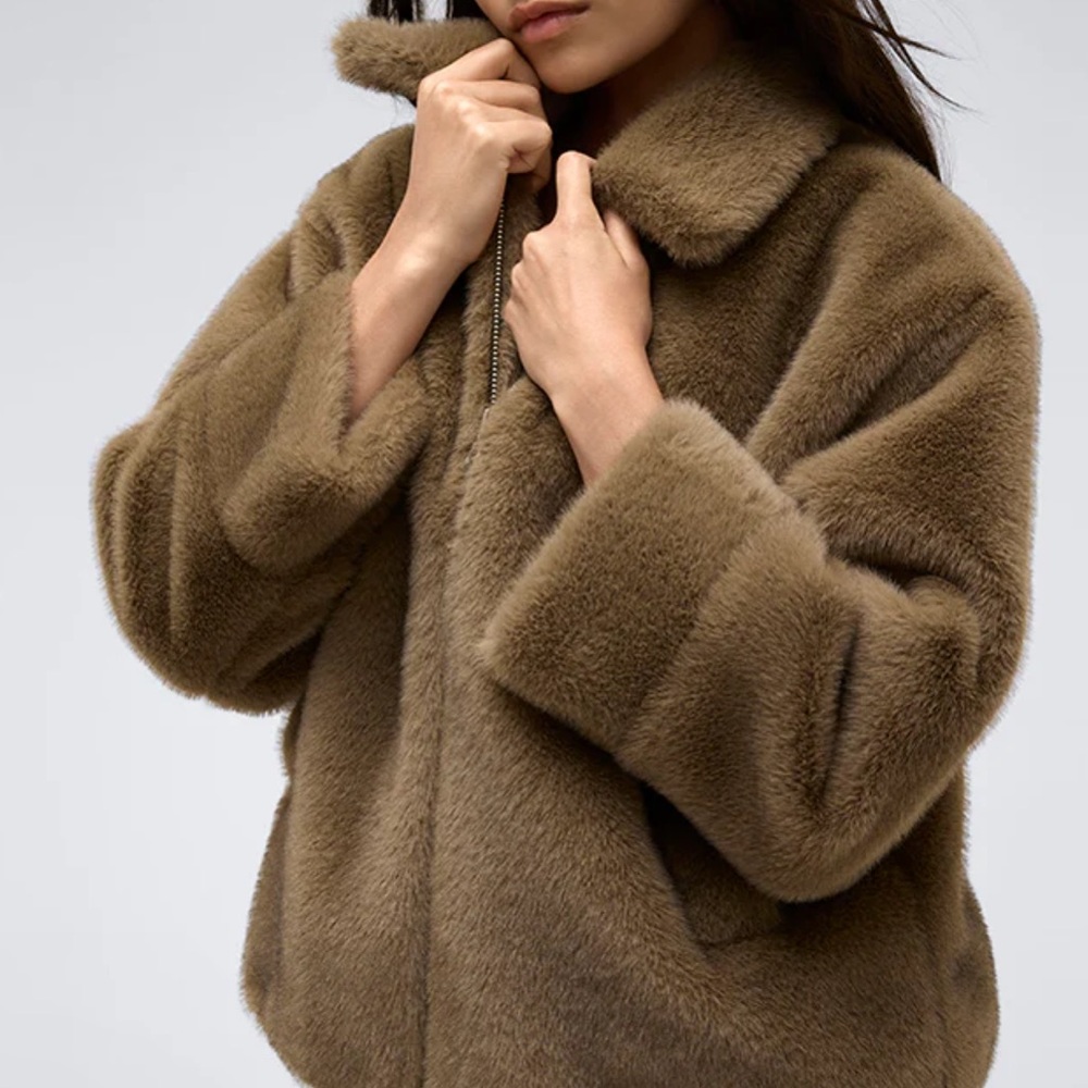 Kenneth Cole Faix Fur Front Jacket